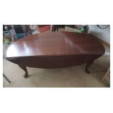 Dropleaf Wooden Coffee Table 48x17.5x`16.5"H,Full