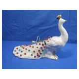 Vintage Illuminated Ceramic Peacock,Lights up