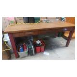 Solid Wood Table w/Drawers