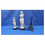 2 Replica Venus de Milo Statues&Eiffel Tower
