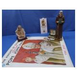 Religious Ceramic Figures,Rosary Beads&more