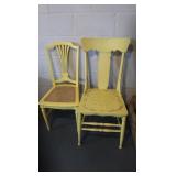 2 Vintage Painted Wooden Chairs