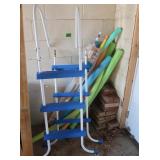 Pool Ladder, Noodles,Tiki Torches