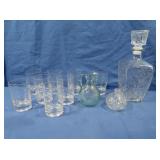 Glass Decanter,Juice Glasses&Dishes