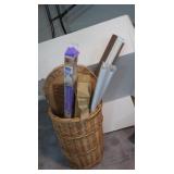Wicker Basket w/Lid(16x24"H),Wicker