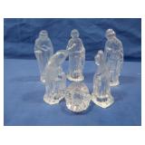 Glass Nativity Scene Figures