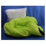 Portable Inflatable Air Lounger w/Pillow