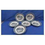 6 Ceramic Decorative Pie Plates