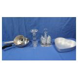 Lazy Susan Condiment Set, Vintage Flour