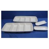 Ceramic Condiment Trays&Corn-on-Cob