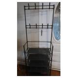 Metal Hall Tree w/Coat Rack&Fabric