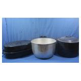 Enamel Covered Roaster,Lg Stock Pots