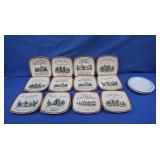 12 Pfaltzgraff "French Wine Labels" Appetizer