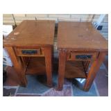 2 Wood End Tables(need finished)-24x16x25.5"