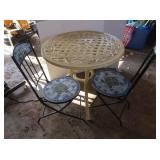 Metal Bistro Table&Mosaic Chairs