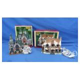 LeMax Porcelain Christmas Village Houses
