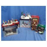 Asst Porcelain Christmas Village Houses&Access