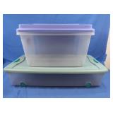 2 plastic Storage Tubs