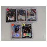 Lot of 5 on card autos MINT of tomorrows stars,