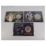 A of 3 Highland Mint Coin Collection pieces inc.