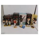 Lot of 5 bobbleheads featuring Zack Duke and Josh