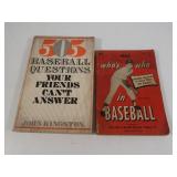 2 vintage baseball books inc. 1963 "who