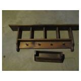 Wooden Cubby, Spindle Wall Shelves