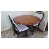 Dropleaf Wood Top Table(36"W),2 Chairs(show wear)