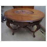 Vintage Wood Carved Side Table