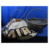 Wicker Baskets w/Pittsburgh Pirates Throw
