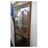 Lighted Corner Curio Cabinet(pressed wood) w/Glass