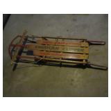 50" American Rocket Plane Wood Runner Sled