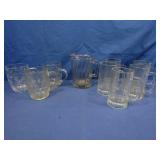 Clear Beer Mugs&Pitcher