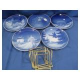 5 Bing&Grondahl Collectible Porcelain Plates