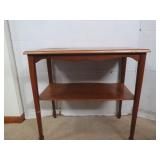 Solid Wood 2 Tier End Table