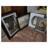 4 Wood Framed Pictures