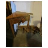 2 Wood Shelves&Wood Corner Table
