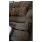 Cloth Chair & Ottoman-Jordan Alexander Mfg(good
