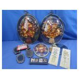 Vintage Circlerart Oval Bubble Glass Framed Wall