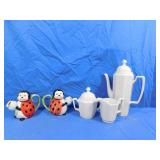 W.H. Grindley Pitcher Creamer Sugar Set, 2 single