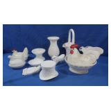 Lot of Milk Glass - some Westmoreland Glass
