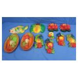 Vintage Chalkware Wall Plaques