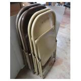 5 Metal Folding Chairs