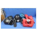 3 Pair Boxing Gloves,2 Boxing Headgear&Bowling