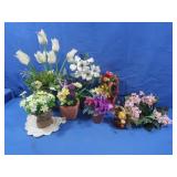 Silk Flowers in Asst. Pots