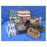 Home Decor-Ceramic Birdhouse,Wicker Nests&more