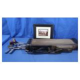 Vintage Golf Bag&Clubs,Burke Woods&Spalding Irons