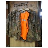 2 size XL Camo Jackets, Large pants & flourescent