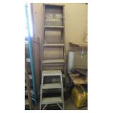 6ft Wooden Step Ladder & 28' Alluminum Step