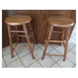 2 - 24' high Wood Barstools